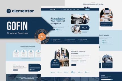 Gofin - Financial Solutions Elementor Template Kits