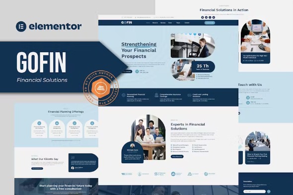 Gofin LATEST – Financial Solutions Elementor Template Kits