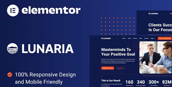 Lunaria 1.0 – Multipurpose Business Elementor Template Kit