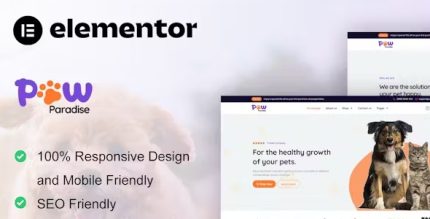 PawParadise - WooCommerce Pet Shop Elementor Template Kit
