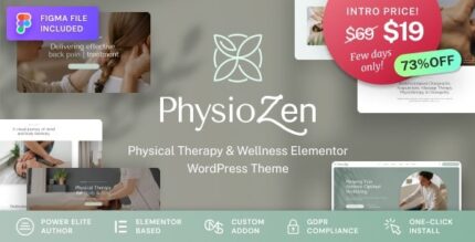 PhysioZen - Chiropractor & Physiotherapy Wellness WordPress Theme
