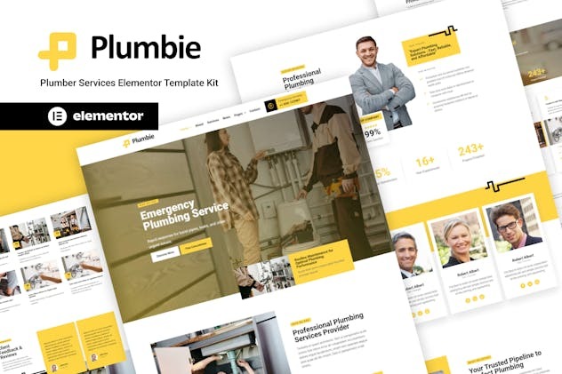 Plumbie 1.0 – Plumber Services Elementor Template Kit