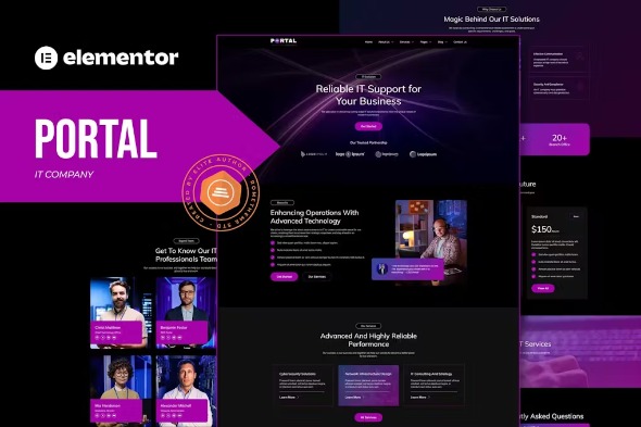 Portal LATEST – IT Company Elementor Template Kits