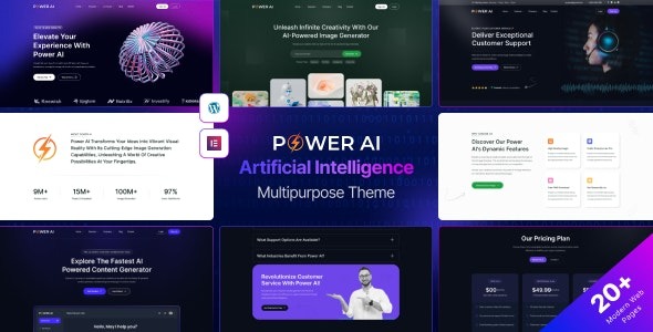 PowerAI 1.0.0 – Artificial Intelligence Multipurpose WordPress Theme for Elementor
