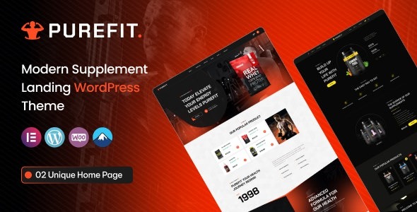 Purefit 1.0.1 – Health Supplement WordPress Theme