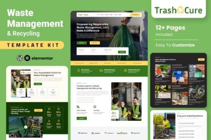 Trashcure - Waste Management & Recycling Service Elementor Template Kits