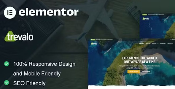 Trevalo 1.0 – Travel & Tour Agency Elementor Pro Template Kit
