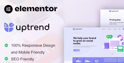 UpTrend - Social Media Marketing Agency Elementor Template Kit