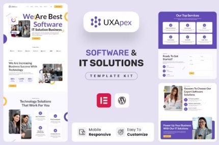 UXApex - IT Solutions & Services Company Elementor Template Kits