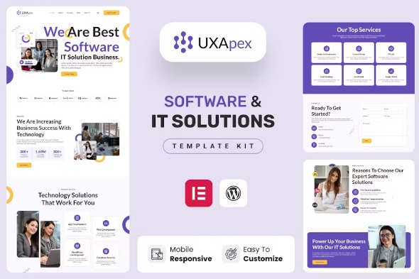 UXApex LATEST – IT Solutions & Services Company Elementor Template Kits