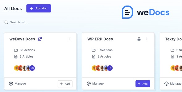 weDocs 2.1.6 – Knowledgebase, Documentation, and Wiki for WP