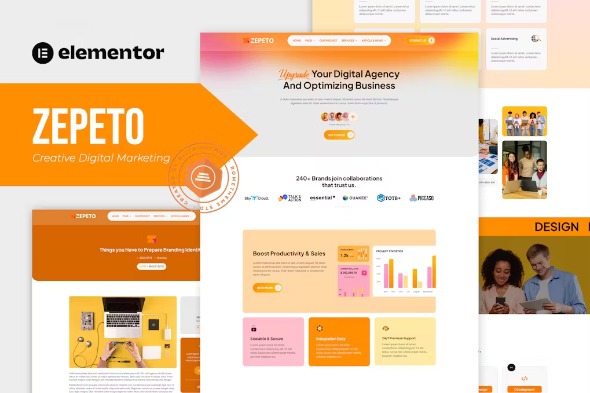 Zepeto LATEST – Creative Digital Marketing Elementor Template Kits
