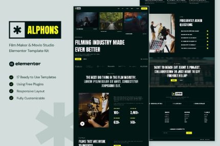 Alphons - Film Maker & Movie Studio Elementor Template Kits