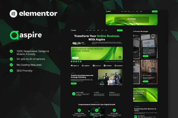 Aspire - SEO & Digital Marketing Elementor Template Kits
