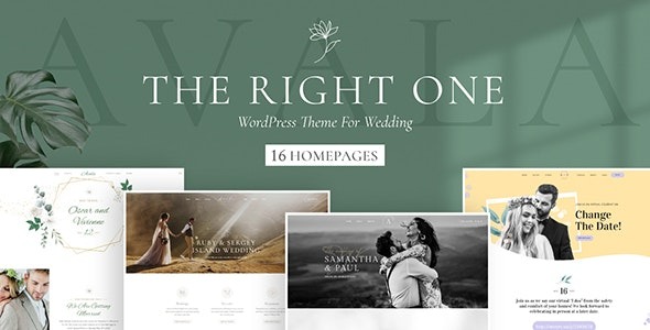 Avala 1.1.4 – Wedding & Event WordPress Theme