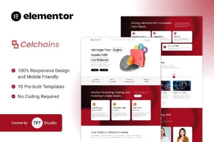 Celchains - Blockchain Crypto & DeFi Elementor Template Kits