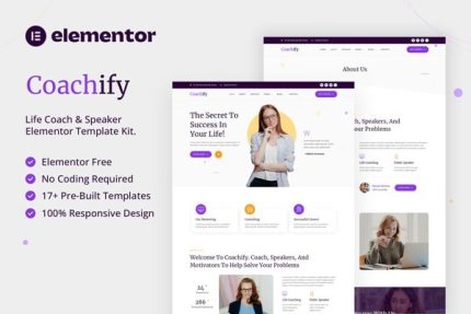 Coachify - Kit de plantillas Elementor para Life Coach y Speaker