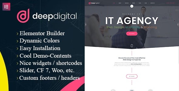 DeepDigital 1.0.2 – Web Design Agency WordPress Theme