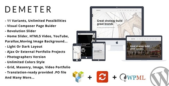 Demeter 1.5.0 – One Page Parallax WordPress Theme