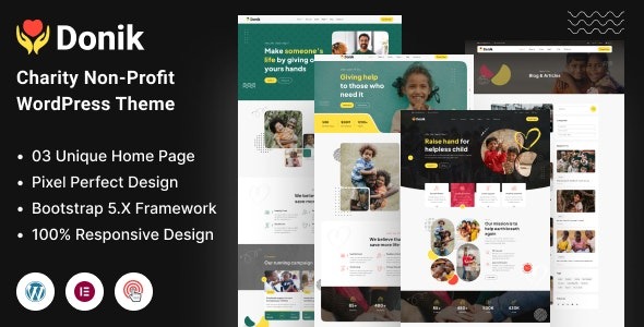 Donik 1.0.4 – Charity & Fundraising WordPress Theme + WooCommerce Support
