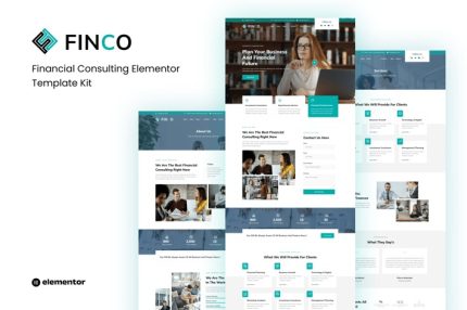 Finco - Financial Consulting Elementor Template Kit