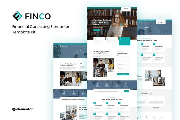 Finco 1.0 – Financial Consulting Elementor Template Kit