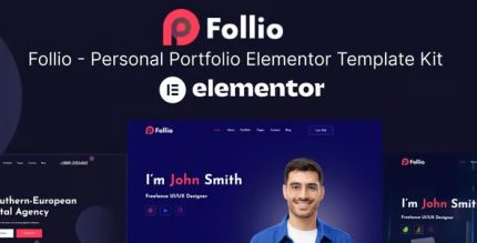 Follio - Personal Portfolio Elementor Template Kit