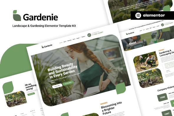Gardenie  – Landscape & Gardening Elementor Template Kits