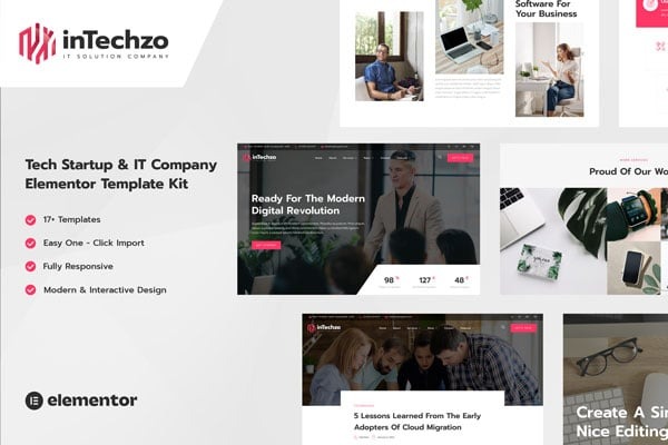 inTechzo 1.0 – Startup & IT Company Elementor Template Kit