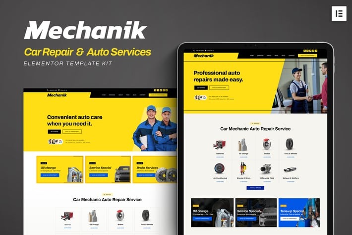 Mechanik 1.0 – Car Repair & Auto Services Elementor Template Kit