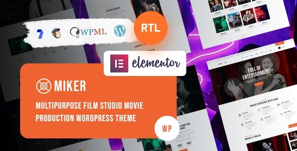 Miker 1.0.0 – Movie and Film Studio WordPress Theme
