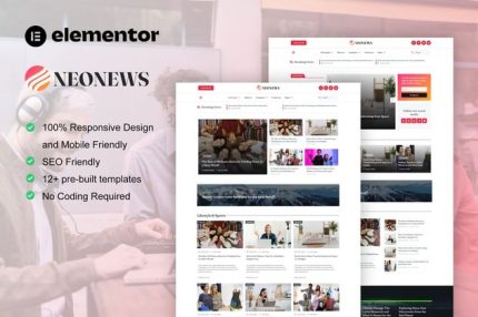NeoNews - News & Magazine Elementor Template Kit