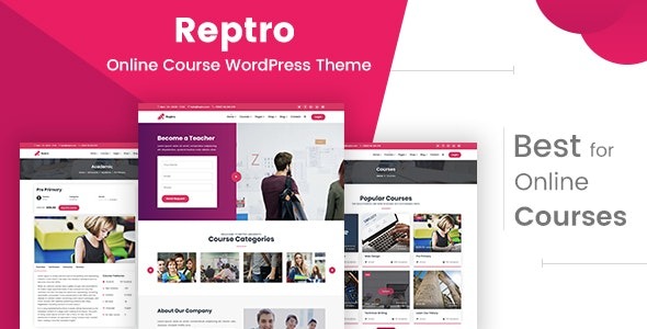 Reptro 2.1 – Online Course WordPress Theme