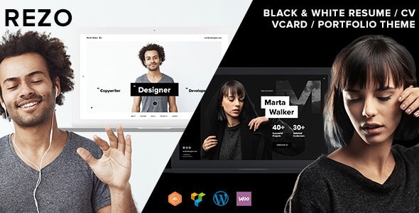 Rezo 1.0.2 – Resume, vCard, CV WordPress Theme
