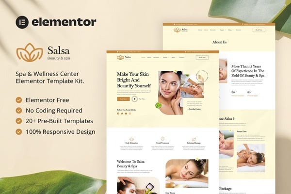 Salsa 1.0 – Beauty & Spa Elementor Template Kit