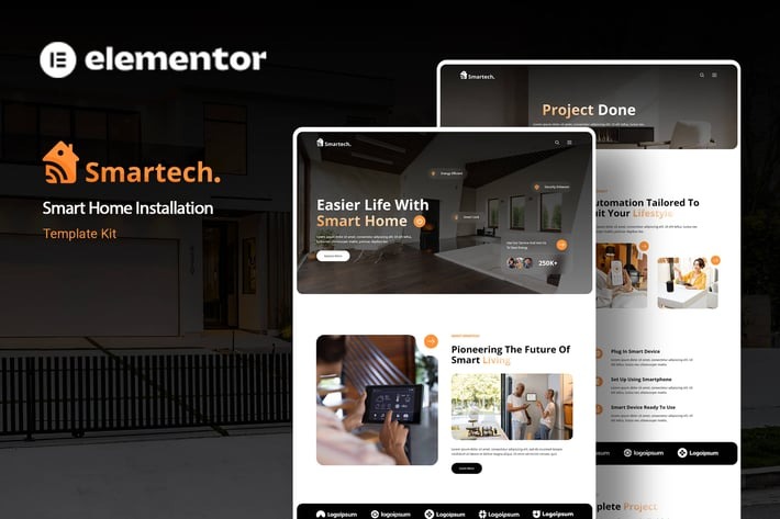 Smartech 1.0 – Smart Home Installation Elementor Template Kit