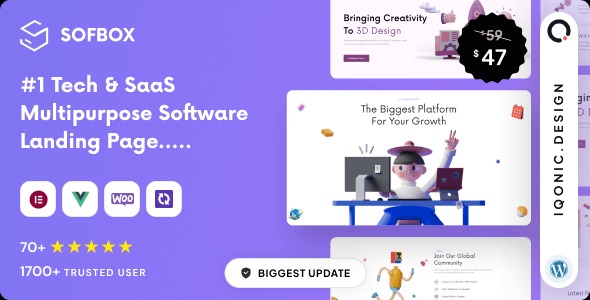 Sofbox 5.0.4 – Tech & SaaS Multipurpose Software Landing Page