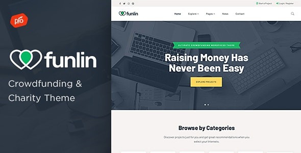 Funlin 1.7 – Crowdfunding & Charity WordPress Theme