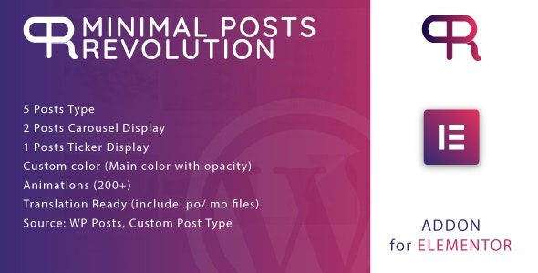 Minimal Posts Revolution For Elementor 1.0.0
