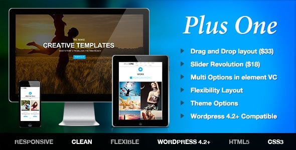 Plus 1.8.1 – One Page Marketing Portfolio WordPress Theme