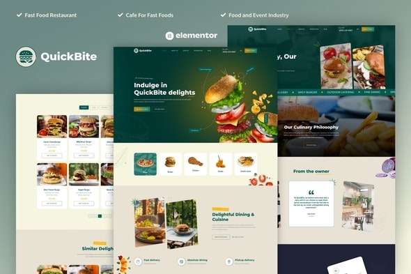 Quick Bite 1.0 – Restaurant & Cafe Elementor Pro Template Kit