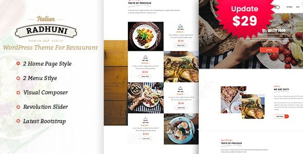 Italian Radhuni 2.5 – Food & Resturant WordPress Theme