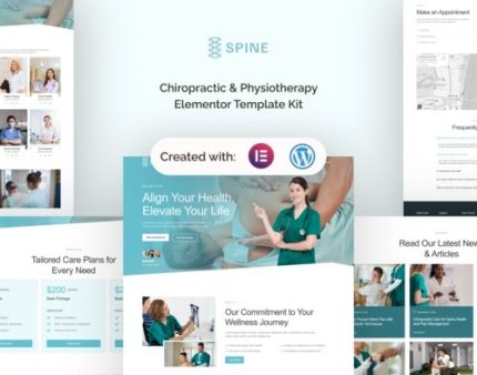 Spine - Chiropractic & Physiotherapy Elementor Template Kit
