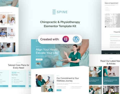Spine 1.0 – Chiropractic & Physiotherapy Elementor Template Kit