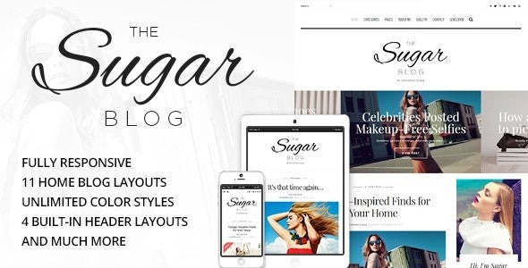 Sugar 3.0 – Clean & Personal WordPress Blog Theme