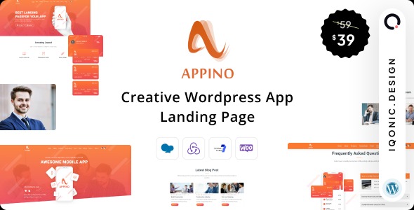 Appino 1.5.1 – Creative WordPress App Landing Page