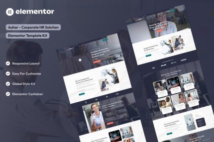 Auhar - Corporate HR Solutions Elementor Template Kits