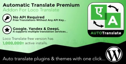 Automatic Translate Addon - For Loco Translate (Pro)