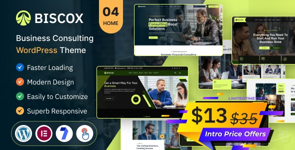 Biscox 1.0.1 – Business Consulting WordPress Theme Multipurpose