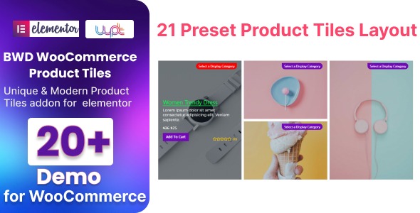 WooCommerce Product Tiles Addon For Elementor 1.7